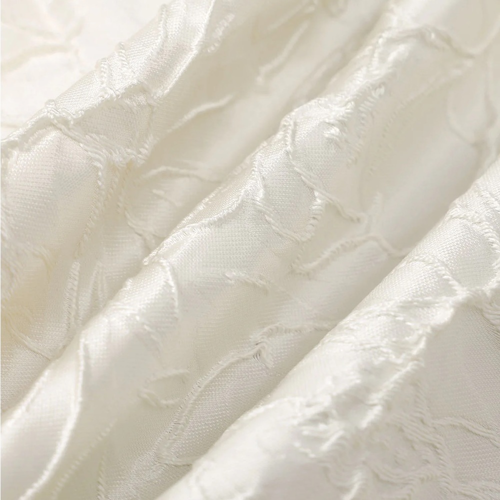 Rihoas Off White Jacquard Tie Strap Mini Dress - Picture 8 of 9